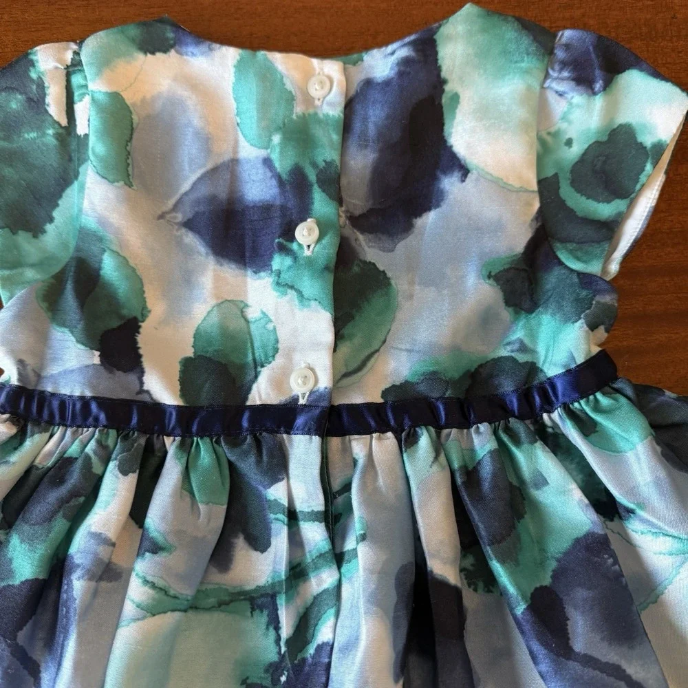 Lot of 2 Gymboree Dressed Up Dresses Girls‎ 2T Holiday Floral Blue Green, Black